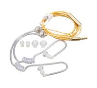 Kikumi Auriculares de Tubo de Aire Ergonómicos Sin Radiación Reducción de Ruido Auriculares Binaurales Portátiles de Tubo de Aire de 3,5 Mm para Tableta Portátil (Naranja)