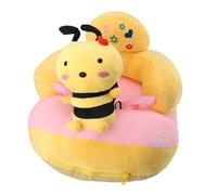 Kikumi Bebé Aprende a Sentarse Asientos de Apoyo Anti Caída Anti Giro Lateral Recargable de Felpa bebé Aprendiendo a Sentarse Silla para Interior Al Aire Libre (Abeja)