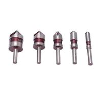 Kikumi Bits de Avenga de Acero de Alta Velocidad 5 Conjunto de Broca de Perforación de Flauta M35 Retirada de Chips de Acero de Alta Velocidad y Cortes Suaves, Ideales para