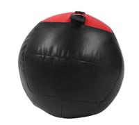 Kikumi Bola de Pared Pesada 2.2 LB 1 Kg PU Cuero Soft Ejercicio Suave Bola de Peso para el Entrenamiento de Estiramiento de Fuerza (Rojo Negro)