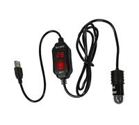 Kikumi Calentador de Pecera, Tamaño Súper Mini con Chip IC Inteligente y Controlador Externo para Acuario de 1 a 3 Galones, Tortugas, Fuente para Mascotas