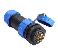 Kikumi Conector de Aviación IP68 SP21, 2 Pines/3 Pines/4/5 /6/7 /9, Enchufe de Aviación Impermeable, Conector de de Plástico (5)