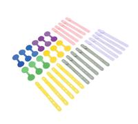 Kikumi Etiquetas para Bridas de Cables, 32 Piezas de Bridas de Silicona, Etiquetas de Identificación de Cables Reutilizables para Gestión de Cables, Unir e Identificar Cables