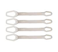 Kikumi Llave Autoajustable de 4 Piezas, 8 a 13 Mm, 14 a 22 Mm, Acero 60HRC de Doble Cara, 9,1 Pulgadas de Largo, Llave Universal para la Industria Doméstica (Plata)