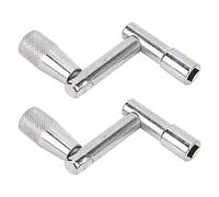 Kikumi Llave de Tambor Z-shape de 0.55 Cm Square Z-Save, Llave de Tambor de Acero Cromada para un Reemplazo Rápido de, Herramienta de Tornillo de Giratoria, Accesorio de Ajuste de Fácil de Usar con