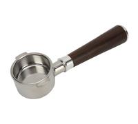 Kikumi Portafilter sin Fondo de 51 Mm con 2 Accesorios para la Oreja para la de Manija de Madera de Acero Inoxidable de Acero Inoxidable