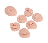Kikumi Práctica de perforación corporal, simulación de silicona para oído, ojo, nariz, boca, lengua y ombligo, modelo para principiantes, Plástico