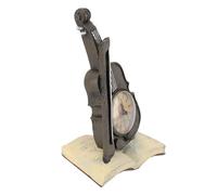 Kikumi Reloj De Violín En Diseño Vintage Se Basa En Un Libro De Música. Reloj Modelo De Violín De Resina para Tu Director, Profesor De Música y Estudiante Favorito.