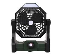 Kikumi Ventilador de Iluminación de Viaje, Ventilador de Iluminación Recargable, Batería Giratoria Portátil de 270 Grados que Funciona con LED Linterna X3 para Viajes de Campamento