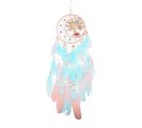Kikuo AtrapasueñOs Arbol de la Vida, Plumas AtrapasueñOs cuentas de cristal, Hecho a Mano Atrapa Sueños para Pared, Vintage Estilo Bohemio Dream Catcher para decorar Hogar Dormitorio Regalos (Rosa)