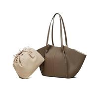 KIKYKUBBLETASW Bolso de Mano de Piel de Vaca de Gran Capacidad y Capa Superior, Bolso de Mano de Piel auténtica, Bolso de Viaje, Bolso versátil con alas.(Gray)