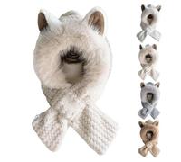 KIKYKUBBLETASW Bonito Conjunto de Gorro y Bufanda 2 en 1 con protección for los oídos integrada, Resistente al Viento y a la Intemperie, for Mujer, cálido y Protector de Orejas for Invierno.(Begie)