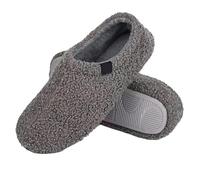 KIKYKUBBLETASW Zapatillas de algodón ultrasuaves for el hogar for Mujer y Hombre, cómodas Pantuflas de Felpa con Suela Antideslizante y envolventes.(Darkgray,40-41.5)