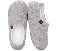 KIKYKUBBLETASW Zapatillas de algodón ultrasuaves for el hogar for Mujer y Hombre, cómodas Pantuflas de Felpa con Suela Antideslizante y envolventes.(Lightgrey,39.5)