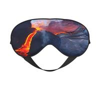 Kilauea - Antifaz con estampado de volcanes, cómodo, transpirable, ajustable, para hombres y mujeres, ligero, para viajes, yoga y trabajo