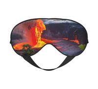 Kilauea - Antifaz con estampado de volcanes, cómodo, transpirable, ajustable, para hombres y mujeres, ligero, para viajes, yoga y trabajo