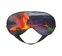 Kilauea - Antifaz para dormir con estampado de volcanes que bloquea la luz, vendas de moda para mujeres y hombres, avión o siesta