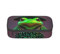 Kilauea - Bolsa de almacenamiento con estampado de volcanes para oficina de negocios, estuche, estuche para lápices, bolsa de maquillaje, bolsas de cosméticos, Ranita bonita, One Size