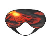 Kilauea - Máscara de dormir ligera con estampado de volcanes, transpirable, bloquea la luz, viajes, yoga, aventuras al aire libre