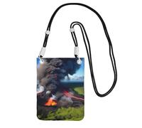 Kilauea Volcano Bloom - Bolso cruzado para mujer, bolso de hombro, bolsa de viaje, deporte, mini bolsa para teléfono, cartera para teléfono, Negro -, Talla única