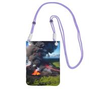 Kilauea Volcano Bloom - Bolso cruzado para mujer, bolso de hombro, bolsa de viaje, deporte, mini bolsa para teléfono, cartera para teléfono, Púrpura, Talla única