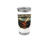 Kilauea Volcano Hawaii Vintage viaje familiar colección de viajes Vaso térmico de acero inoxidable de doble pared