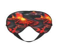 Kilauea Volcanos - Máscara de ojos reversible de doble cara, máscara opaca ajustable, suave, para dormir o dormir