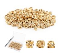 KILDOWS 200 Piezas Insertos Roscados, M3 Insertos de Tuercas Inserto Roscado Tuercas Moleteadas de Latón M3x5x4mm Tuercas de Inserción para Componentes de Impresión 3D Carcasa de Plástico