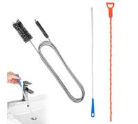 KILDOWS 3 Piezas Desatascador Tuberias, 200cm Cepillo de Limpieza de Tuberías Desatascador Fregadero Cepillo Limpieza Largo Ducha Destapador de Cañerias Herramienta para Desagües Cocina Baño Lavabo