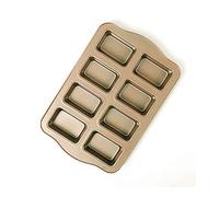 Kilimazart Mini Loaf Pan 8-Cavidades Acero al Carbono Bandeja antiadherente para hornear pan Diseño de una sola pieza
