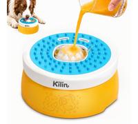 KILIN Comedero lento para perros - Juguetes de enriquecimiento para perros antiderrames, cuenco para lamer y rodar 1 taza/8 onzas líquidas, para perros con caldo de huesos, yogur y golosinas húmedas