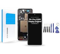 Kilix Pantalla para Vivo X200 (V2415A, V2405A) con marco, 6,67" 1,5K AMOLED LCD Touch Screen Digitizer Assembly Set Completo Negro