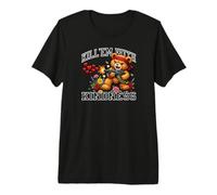 Kill 'Em with Kindness Corazones Flores Oso De Peluche Gráfico Camiseta Premium