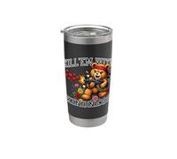 Kill 'Em With Kindness Corazones Flores Oso De Peluche Gráfico Vaso térmico de acero inoxidable de doble pared