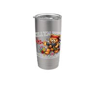Kill 'Em With Kindness Corazones Flores Oso De Peluche Gráfico Vaso térmico de acero inoxidable de doble pared