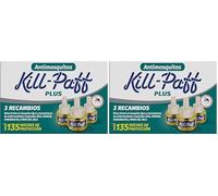 KILL-PAFF | Insecticida Eléctrico | Antimosquitos| Eficaz Contra Mosquito Tigre y Transmisores de Enfermedades Tropicales | Sin Olor|135 Noches de Protección (Paquete de 2)