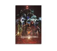Killer Instinct - Póster decorativo de videojuegos, 4 pósteres de pared e impresión artística moderna para decoración de dormitorio familiar, 50 x 75 cm