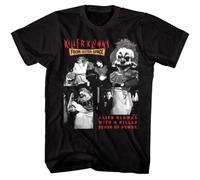 Killer Klowns Alien Sense of Humor Men's T Shirt Clowns Collage Outer SpaceBlackXL