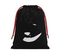 Killer Whale Dolphin Ocean Print - Bolsa de regalo de felpa ultra suave con cordón, regalos de dulces para fiestas de Navidad, bolsas de joyería de boda