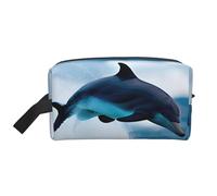 Killer Whale Dolphin Sea 1 - Neceser de viaje con impresión, bolsa de maquillaje, bolsa de cosméticos, bolsa colgante para mujeres y hombres, gimnasio diario