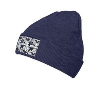 Killer Whale - Gorro de punto de invierno para mujer y hombre, grueso, suave y cálido, para clima frío, Azul marino, talla nica