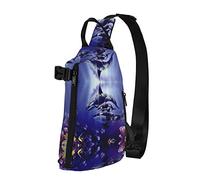 Killer Whale - Mochila cruzada con estampado de ballena asesina, bolsa de hombro para hombres y mujeres, para caminar al aire libre, viajes, Negro -, Talla única