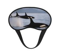 Killer Whales Swim Along Print - Cubreojos con bloqueo de luz para adultos y niños, para viajes, uso diario, siesta, insomnio, camping