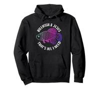 killifish y jesus eso es todo lo que necesito Diseño para un amante de los peces Sudadera con Capucha