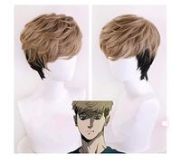 Killing Stalking SangWoo Short Linen Black Ombre Heat Resistant Cosplay Costume Wig+Wig Cap