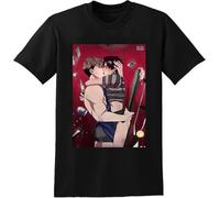 Killing Stalking T-Shirt Short Sleeved Cotton tee Top Sangwoo Yoonbum Bum Manga T-Shirt Black
