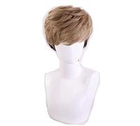 Killing Stalking Two Tone Short Brown Black Ombre Cosplay Wig Costume Undercut Synthetic Hair Wigs For Men + Wig Cap