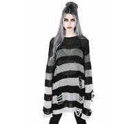 KILLSTAR Grady Punto Angustiado Grande Rayas Gótico Punk Suéter KSRA001143