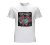 Killswitch Engage Men's T-Shirt Unisex White Cotton Print tee Shirts M