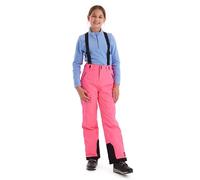 Killtec 43402-000 - Pantalones de esquí para niña con Peto Desmontable y protección en los Bordes, 242, Color Rosa neón, 140